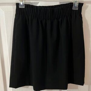 JCrew black elastic waist skirt with pockets, size 2